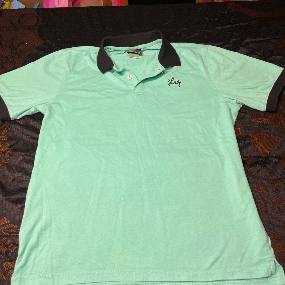 LRG Men’s Lifted Research Polo Teal Green Size: Small